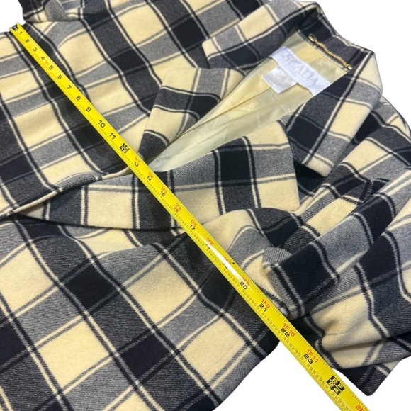 Vintage Y2K Escada Clueless Yellow Black Chic Academia Wool Blazer EU 42 US L - Picture 14 of 16